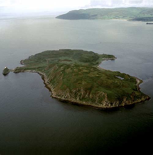 Aerial shot of Sanda Island