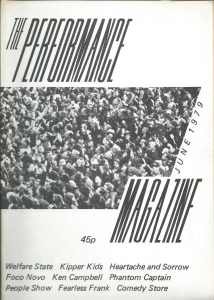 Cover of the first issue of Performance Magazine.