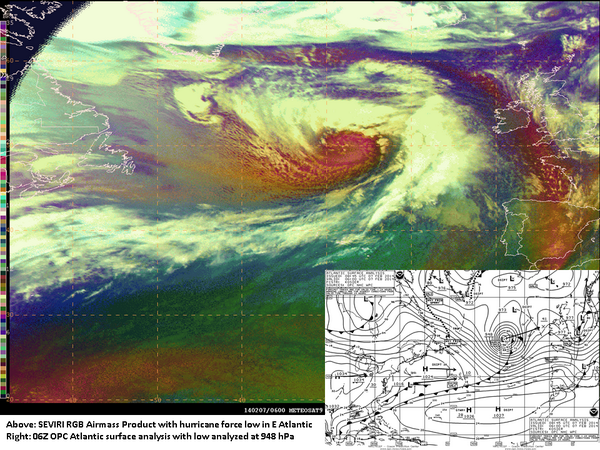 "@NWSOPC: 79MB Animated loop of #SEVIRI RGB Airmass Product showing #Atlantic #hurricane low developing: http://go.usa.gov/B5T9  pic.twitter.com/g5aijlWAKU" Click-through for GIF